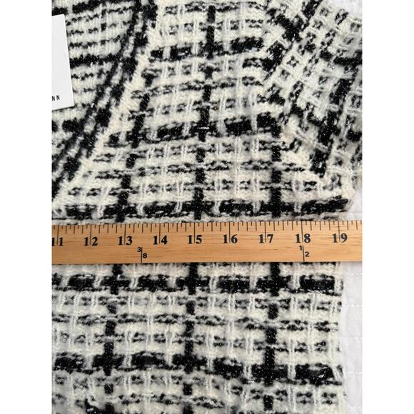 John + Jenn Sweater Women's Small Vanilla Tweed Lonnie V Neck Cardigan - Picture 5 of 8